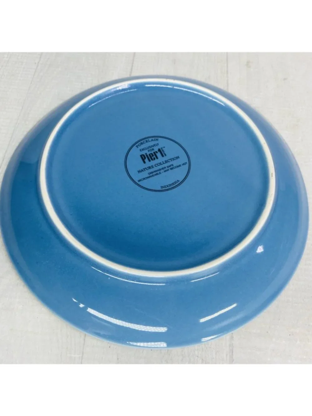 Pier 1 NATURE COLLECTION Medium Blue Splatter Porcelain 8